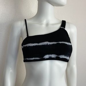 Swim top Becca black white tie-die M swim top